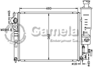 6150013N - Radiator for PEUGEOT 405 '92-00 MT OEM: 1301.E6