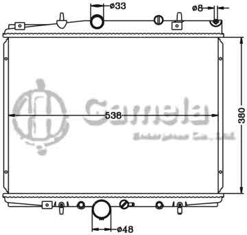 6150021N - Radiator for PEUGEOT 406 '99- MT PEUGEOT 607/CITROEN C5 '00- MT OEM: 1330.63/1330.A0/1331.FT