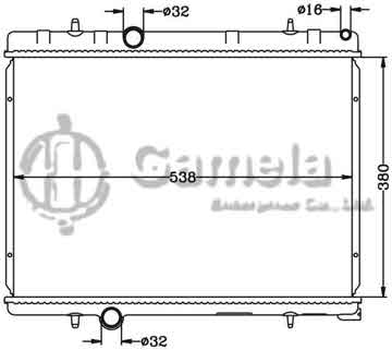 6150025N - Radiator for PEUGEOT CITROEN C4 '04- MT PEUGEOT CITROEN BERLINGO '08- MT OEM: 1330.F5/1330.J7/1330.S5