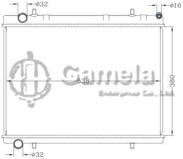 6150033NA - Radiator for PEUGEOT 307/308 '05- MT CITROEN C4 '06- MT OEM: 1330.K1/W4/43