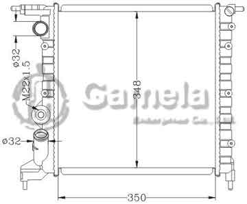 6151014NA - Radiator for RENAULT CLIO 1.2/1.2i '90- MT OEM: 7701034768