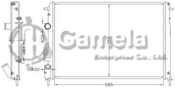 6151015NA - Radiator for RENAULT MEGANE(1.9) '95- MT RENAULT LONGAN '04- MT OEM: 8200189288