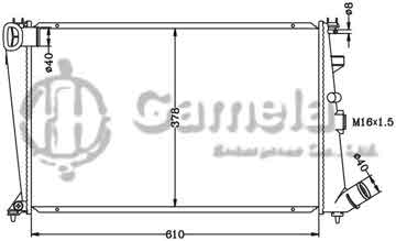 6153001N - Radiator for CITROEN XANTIA 1.6i/1.8i '93- MT OEM: 1330.19/1331.HY/96138923