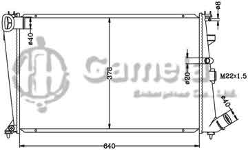 6153005N - Radiator for CITROEN XM 2.0/2.1D '89- MT OEM: 1301.A3/A7 1300.N0/1301.E5 1330.21/96086712/96086715