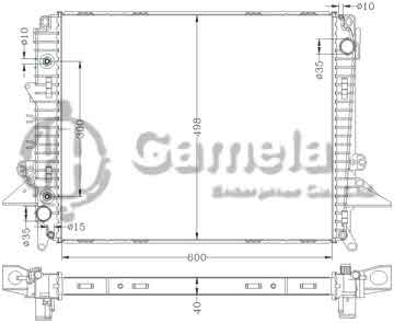 6154004NA - Radiator for LAND ROVER DISCOVERY 4' 2.7 DIESEL 10-13 - AT OEM: PCC500201 / PCC500111 / PCC500530