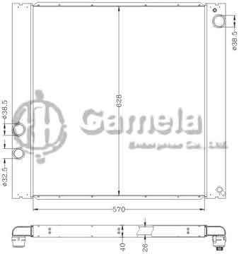 6154008NA - Radiator for LAND ROVER RANGE ROVER 4.2T '06-09 MT OEM: PCC500670