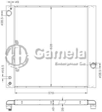 6154009NA - Radiator for LAND ROVER RANGE ROVER 4.4GAS '06-09 MT OEM: PCC000850