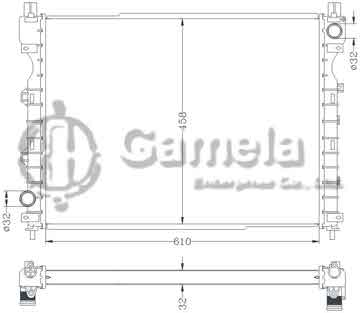 6154010NA - Radiator for LAND ROVER '05-09 MT OEM: PCC000320 / PCC000321