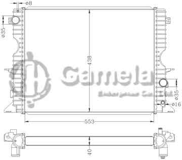 6154013NA - Radiator for LAND ROVER LAND ROVER DEFENDER 2.5TD '98 MT OEM: PCC001020