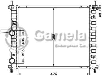 6161006N - Radiator for FIAT BRAVA '95-01 MT FIAT MEREA '96-02 MT