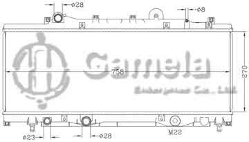 6161008NA - Radiator for FIAT PUNTO 60 ' 93 - 97 MT OEM: 7760959 / 71736186