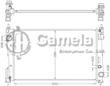 6161009NA - Radiator for FIAT BRAVO '07- MT ALFA ROMEO MITO '08- MT OEM: 1300 287 / 51808364