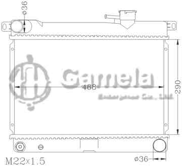 6161012NA - Radiator for FIAT 131 ' 77 - MT OEM: 5953475