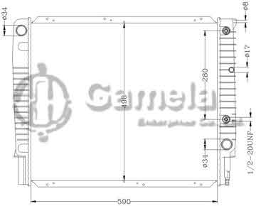 6173001N - Radiator for VOLVO 940 '90-2.0i/2.3i AT VOLVO 960 '90-2.3i AT OEM: 3547146/8602564/8603853 DPI: 1738