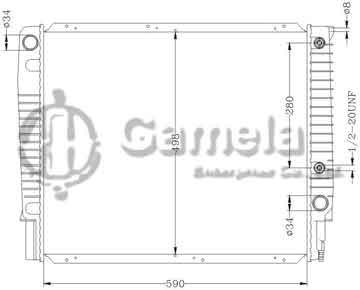 6173003N - Radiator for VOLVO 850 '91-2.0i/2.3i AT VOLVO 960 '90-2.4i/2.5i AT OEM: 1397561/8603739