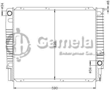 6173004N - Radiator for VOLVO 850 '91-2.0i/2.3i MT VOLVO 960 '90-2.4i/2.5i MT OEM: 1397560/8601017