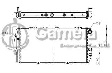 6190121001-T - Radiator for AUDI 100/200/5000 SERIES L5 2.2/2.3 84-91 M/T NISSENS: 60478 604781 OEM: 443121251K, 443121251I, 443121251L, 443121251G, 443121251H