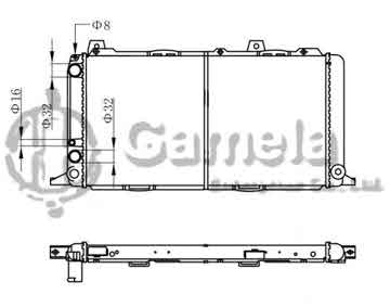 6190121003-T - Radiator for AUDI 80 COUPE L4 1.8 80-88 M/T NISSENS: 60462 OEM: 811121251AB, 811121251A, 811121251B, 811121253AB