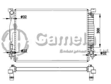 6190121010-T - Radiator for AUDI A4/A6/QUATTRO V6 3.0/3.2 02-08 A/T NISSENS: 6037A OEM: 8E0121251M