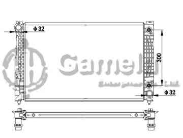 6190121013-T - Radiator for AUDI A6/A6 QUATTRO S4 Allroad Quattro V6 2.7 00-05 A/T NISSENS: 60316 OEM: 4B0121251AE, 4B0121251L