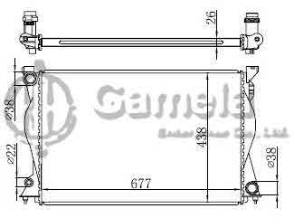 6190121021-T - Radiator for AUDI A6/S6 04- 2.0 TDi M/T OEM: 4F0121251Q