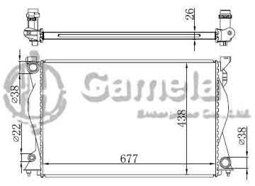 6190121024-T - Radiator for AUDI A6 2.4 04-11 M/T NISSENS: 60234A OEM: 4F0121251L, 4F0121251T