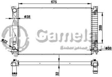 6190121025-T - Radiator for AUDI A5/A6 Quattro V6 2.8/3.0/3.1/3.2 06-10 A/T NISSENS: 60236A OEM: 4F0121251AF, 4F0121251AA, 4F0121251M DPI: 2828