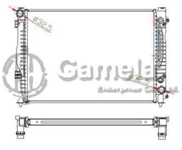 6190121027-T - Radiator for AUDI A6/S6 Tdi 2.5 97-04 A/T NISSENS: 60423A OEM: 4B0121251A, 4B0121251S, 4B0121251N, 4B0121251AK