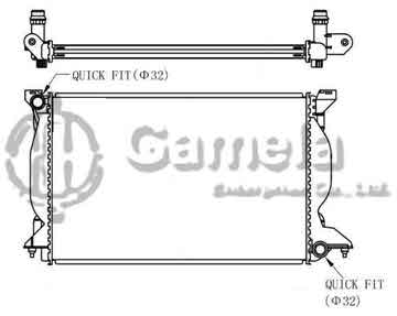 6190121029-T - Radiator for AUDI A4/S4 Tdi 2.5 00-09 M/T NISSENS: 60302A OEM: 8E0121251J