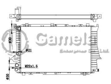 6190121036-T - Radiator for AUDI 100 QUATTRO / A6 / S6 V6/20V/Tdi1.8/1.9/2.5 90-97 M/T NISSENS: 60457A OEM: 4A0121251D, 4A0121251A, 4A0121251N DPI: 1925