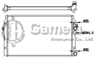 6190121048-T - Radiator for AUDI M/T NISSENS: 65012