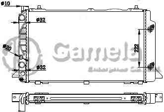 6190121049-T - Radiator for AUDI 80/90 COUPE 1.9I/2.0I 88-96 A/T NISSENS: 60448A OEM: 8A0121251A