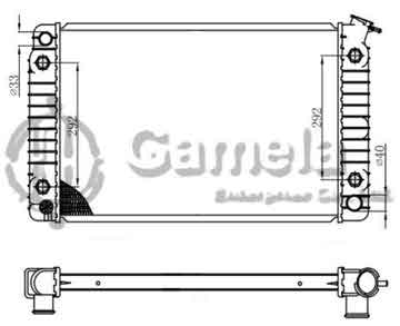 6190211001-T - Radiator for BUICK CENTURY V6 3.1 90-91 A/T NISSENS: 60933A OEM: 52452673, 52451293 DPI: 1047