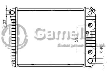 6190211002-T - Radiator for BUICK Century/Skylark/ Apollo L6/V8 4.1/5.0/5.7 73-79 A/T OEM: 3021525, 3021551, 3022831, 3023003, 3025058, 3025059 DPI: 359