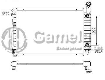 6190211007-T - Radiator for BUICK Century V6 3.1/3.3 92-96 A/T NISSENS: 60899A OEM: 52458474, 52458470 DPI: 1340