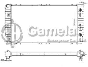 6190211034-T - Radiator for BUICK Riviera V6 3.8 95-96 A/T NISSENS: 69101A OEM: 52461515, 52461516, 52471414, 52472459 DPI: 1777