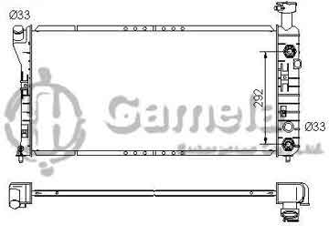 6190211044-T - Radiator for BUICK Century/Regal V6 3.1/3.8 00-05 A/T OEM: 10324030, 10329499, 15140506 DPI: 2343