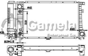 6190213016-T - Radiator for BMW 520I 88-97 A/T NISSENS: 60736A OEM: 17111719308, 17111712986