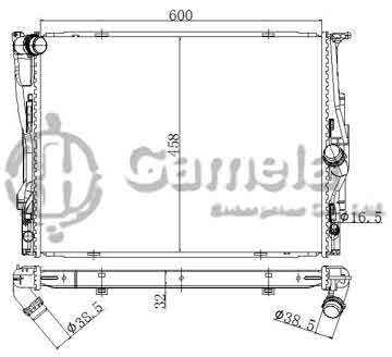 6190213035-T - Radiator for BMW 1 E82 E84 E87 E88/3 E90 E91 E92 E93 04- MT M/T NISSENS: 60786A OEM: 17117542199, 17117553111