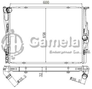 6190213036-T - Radiator for BMW 1 E82 E84 E87 E88/3 E90 E91 E92 E93 04- MT M/T NISSENS: 60786A OEM: 17117542199, 17117553111