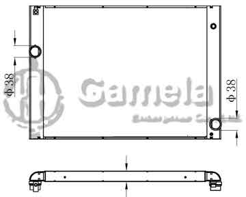 6190213044-T - Radiator for BMW 550/745/760LI E66 V8/V12 4.4/4.8/6.0 02-08 M/T NISSENS: 60761 OEM: 17117507972, 17117585440 DPI: 2629