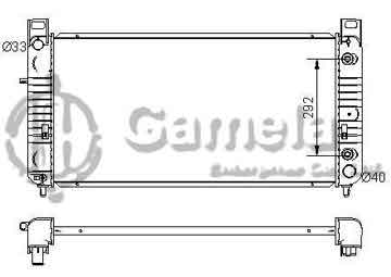 6190304011-T - Radiator for CADILLAC Escalade V8 5.3/6.0/6.2 02-13 A/T NISSENS: 69091 OEM: 52400428, 52486595, 52487604 DPI: 2423