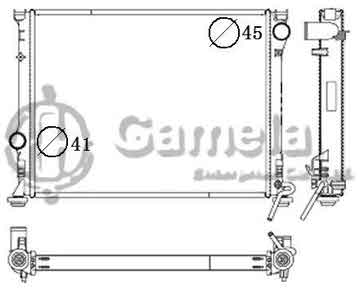 6190312004-T - Radiator for CHRYSLER 300/ Charger/Challenger V6/V8 3.6/6.4 09-13 M/T OEM: 68050131AA DPI: 13158