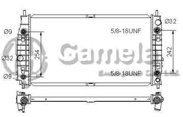 6190312021-T - Radiator for CHRYSLER 300M/Intrepid /Concorde/LHS V6 2.7/3.2/3.5 98-04 A/T NISSENS: 69016 OEM: 4758288, 4758288AB, 5010359, 5010359AB DPI: 2183 2184