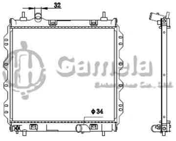 6190312024-T - Radiator for CHRYSLER PT Cruiser L4 2.4 01-10 M/T NISSENS: 61002A OEM: 5107404AB, 5057579AA DPI: 2298 2679