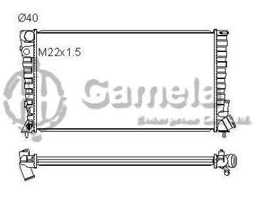 6190320001-T - Radiator for CITROEN BERLINGO/ZX Break 1.8/1.9 91-05 M/T NISSENS: 61315 OEM: 133041, 133055