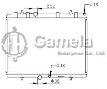 6190320008-T - Radiator for CITROEN C4/XSARA 2.0 00-05 M/T NISSENS: 63689A OEM: 1330G9, 1330A2