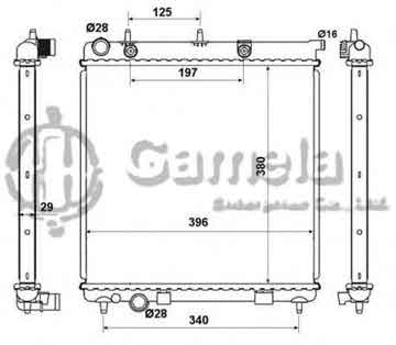 6190320011-T - Radiator for CITROEN C2/C3 1.4HDI 02- M/T OEM: 1330E5, 133000000, 9638520480