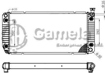 6190322022-T - Radiator for CHEVROLET/GMC Tahoe/K2500/C2500/Suburban /Yukon V8 5.0/5.7 94-00 A/T OEM: 42465841, 52467219, 52469433, 52477782 DPI: 1792 624