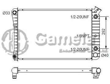 6190322025-T - Radiator for CHEVROLET/GMC BELAIR/Blazer/C10/C20 PICKUP/Biscayne /Brookwood/C10 Suburban L6/V8 5.7/7.5 65-90 A/T OEM: 3010145, 3022716, 3023839, 3025633, 3040954, 3046849 DPI: 161 360